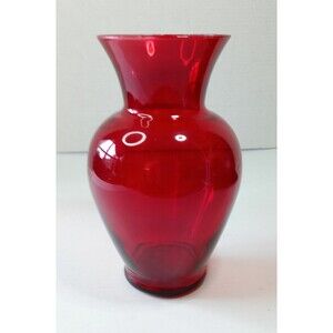 Vintage Red Glass Vase